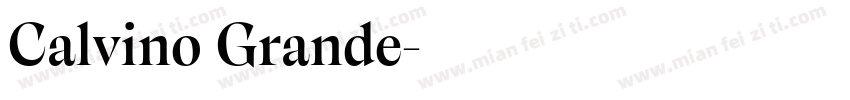 Calvino Grande字体转换